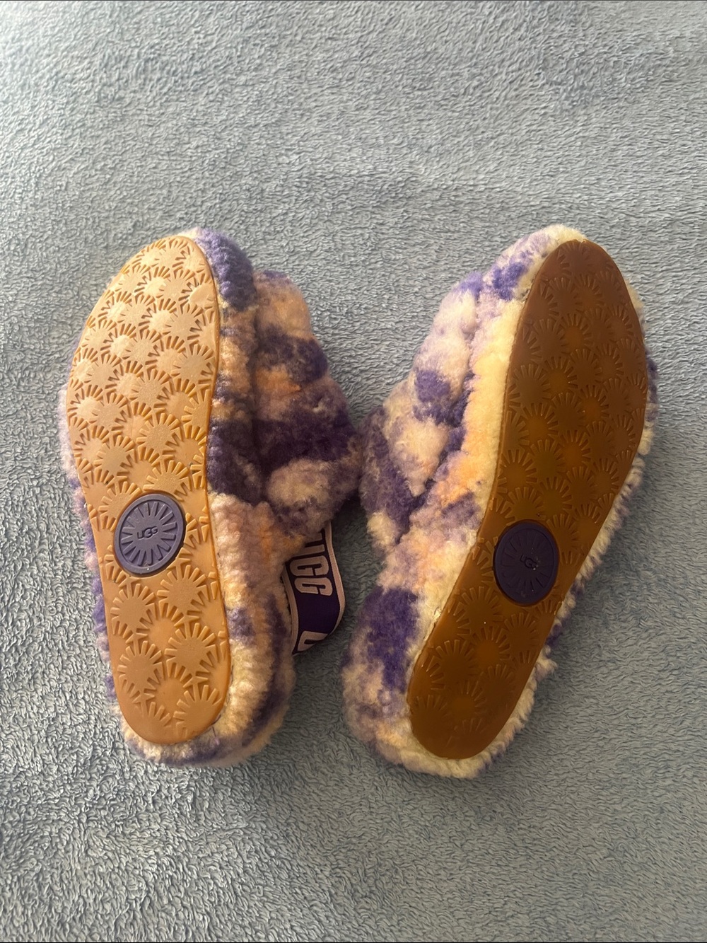 UGG Tie-Dye Fluff Slide Sandals - Picture 4 of 7